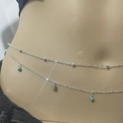 Turquoise Tassel Body Chain - VEYAROSE