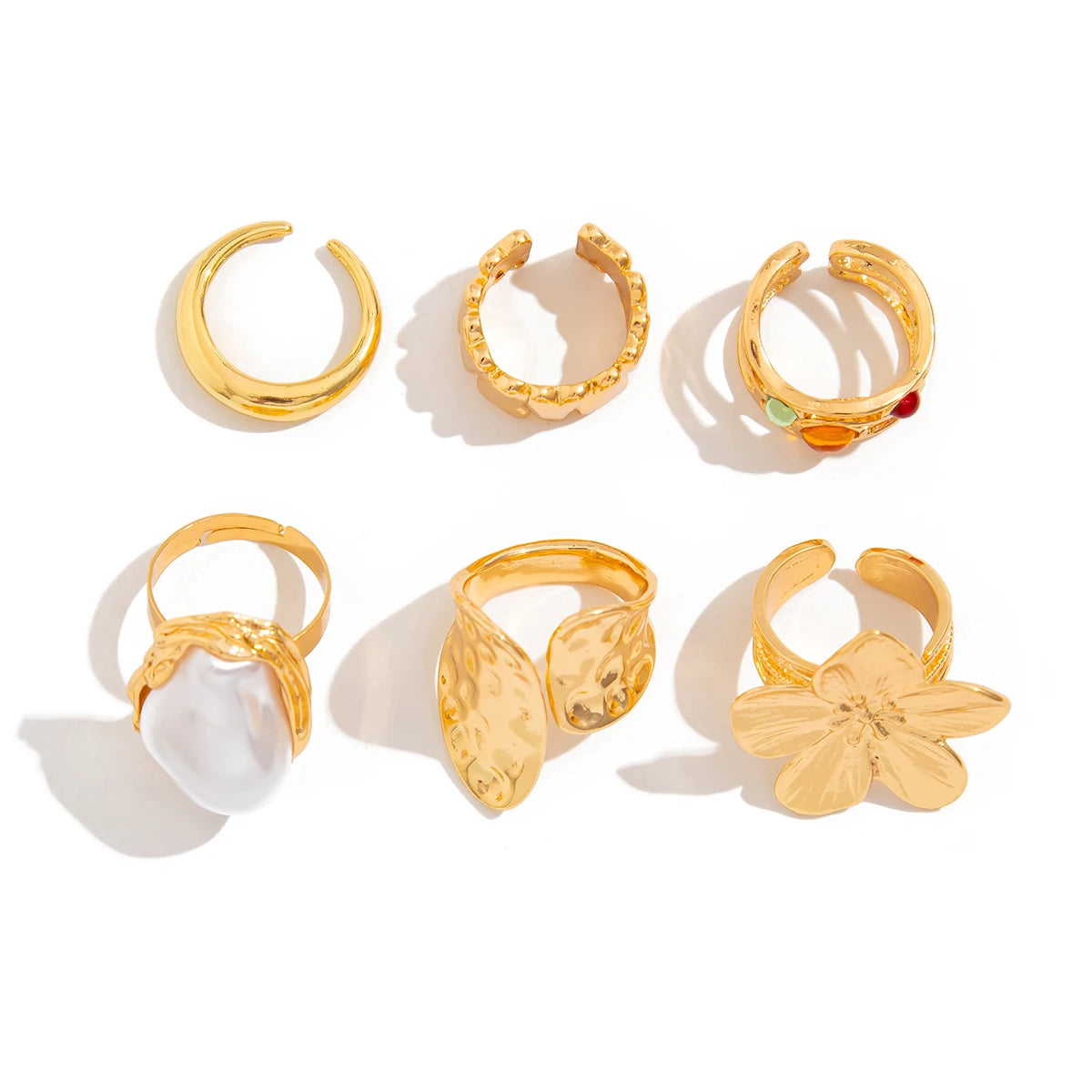 Pearl Baroque Flower Ring - VEYAROSE