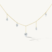 Crystal Tassel Teardrop Necklace - VEYAROSE
