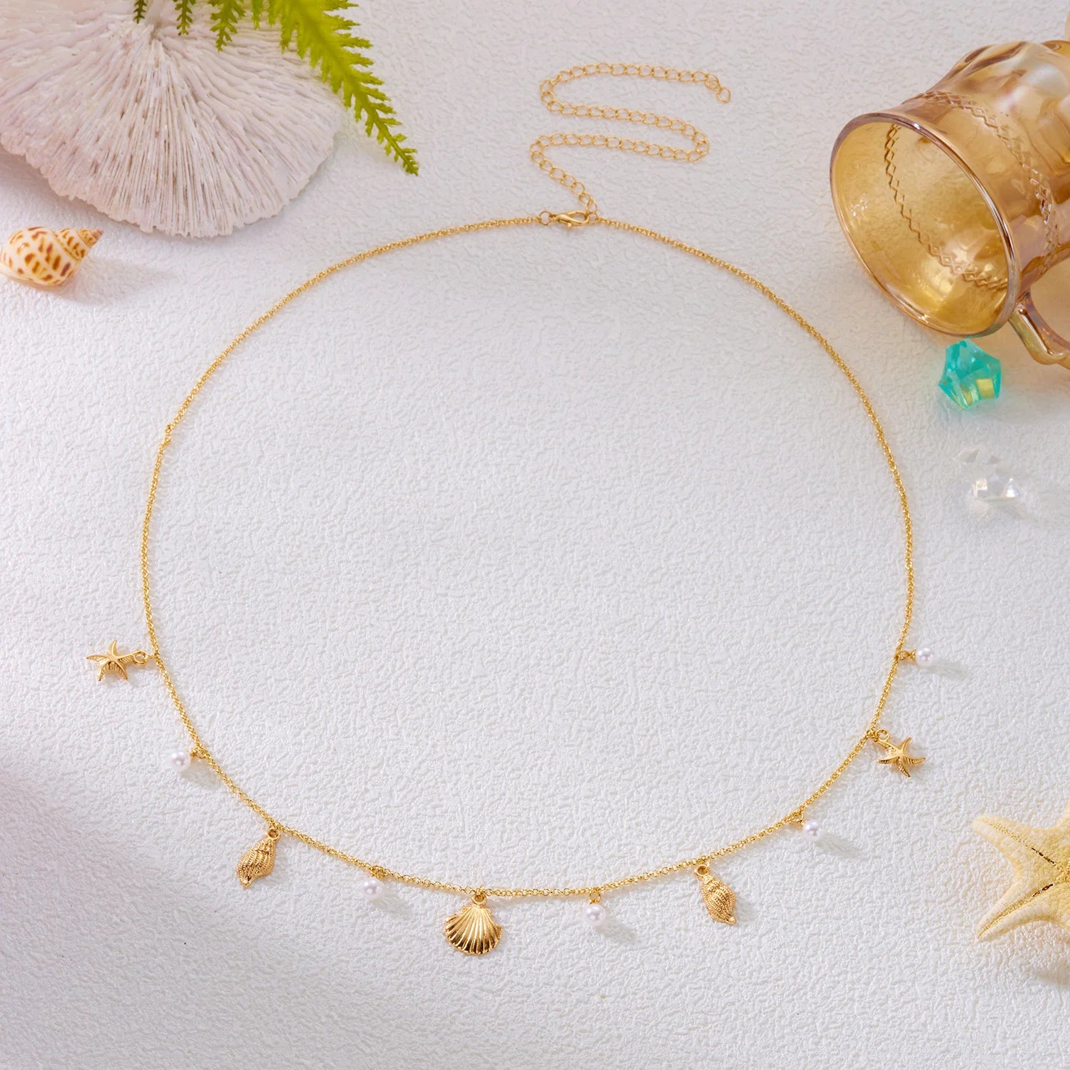 Pearl Shell Starfish Body Chain - VEYAROSE