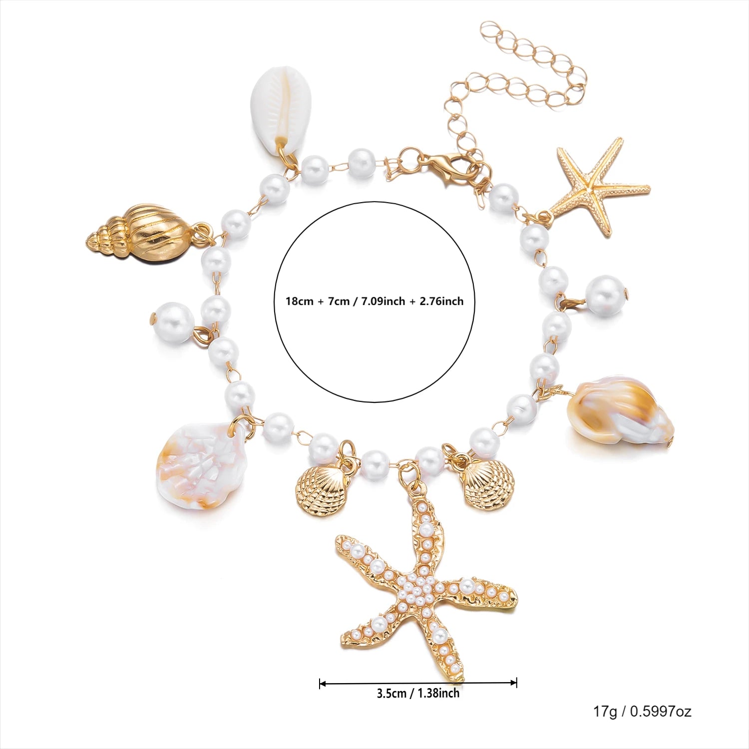 Pearl Shell Starfish Necklace - VEYAROSE