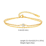 Evil Eye Beaded Blue Anklet - VEYAROSE