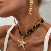 Starfish Conch Heart Necklace - VEYAROSE