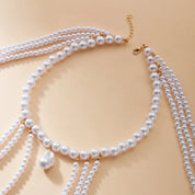 Pearl Baroque Beaded Choker Necklace - VEYAROSE
