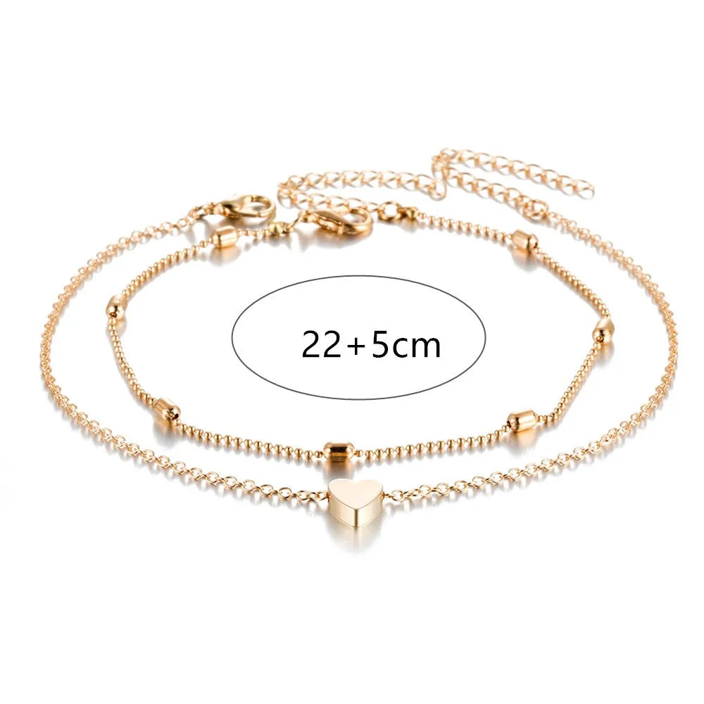 Heart Anklet - VEYAROSE