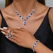 Rhinestone Colorful Jewelry Set - VEYAROSE