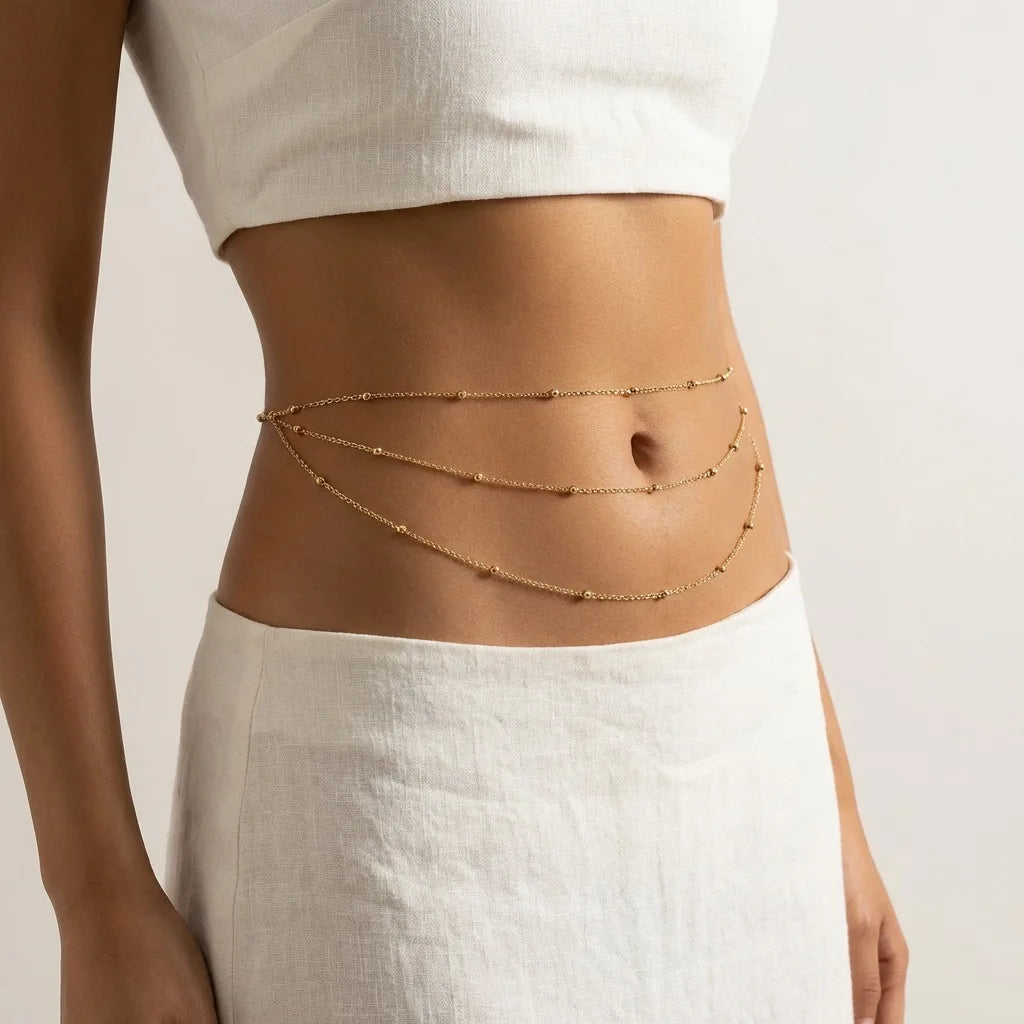 Crystal Tassel Body Chain - VEYAROSE