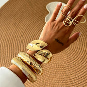 Geometric Chunky Wide Ring - VEYAROSE