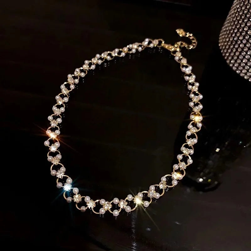 Pearl Beaded Choker Necklace - VEYAROSE