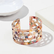 Resin Acrylic Geometric Cuff Bracelet - VEYAROSE