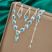 Rhinestone Colorful Jewelry Set - VEYAROSE