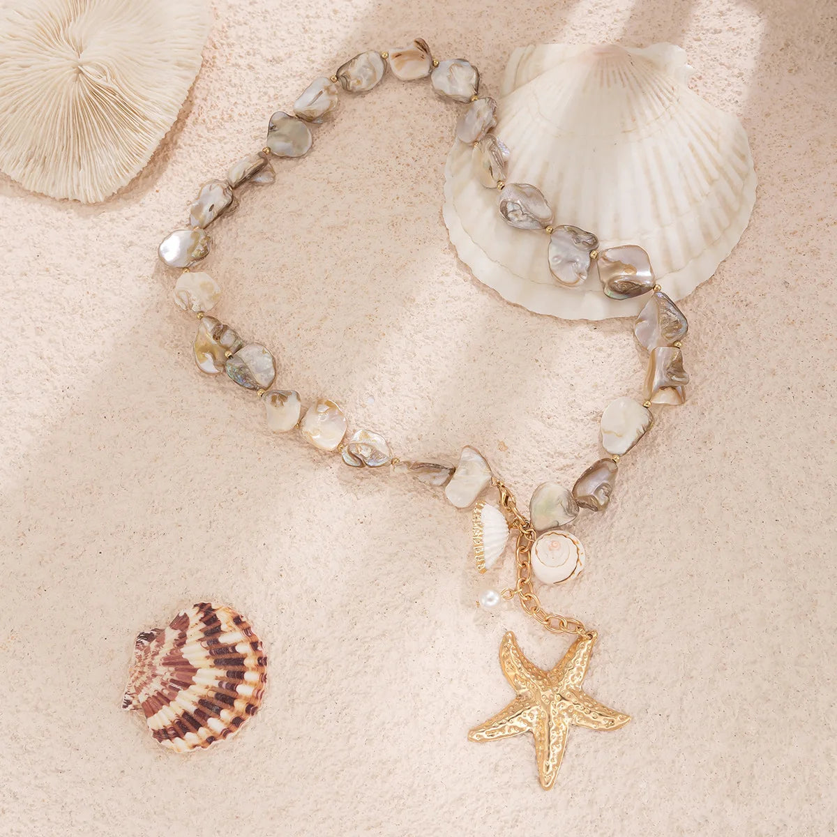 Shell Starfish Conch Necklace - VEYAROSE