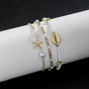 Pearl Shell Starfish Anklet - VEYAROSE