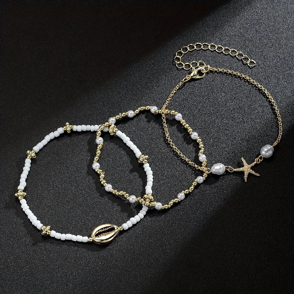 Pearl Shell Starfish Anklet - VEYAROSE