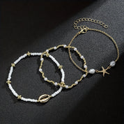 Pearl Shell Starfish Anklet - VEYAROSE