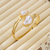 Pearl Baroque Cuff Jewelry Set - VEYAROSE