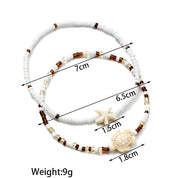 Starfish Turquoise Beaded Anklet - VEYAROSE