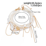 Pearl Beaded Tassel Necklace - VEYAROSE