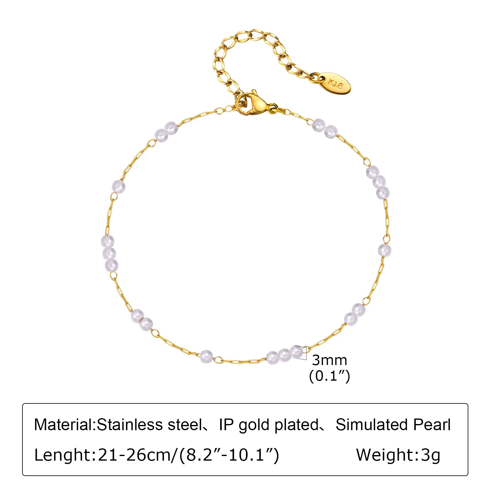 Evil Eye Beaded Blue Anklet - VEYAROSE