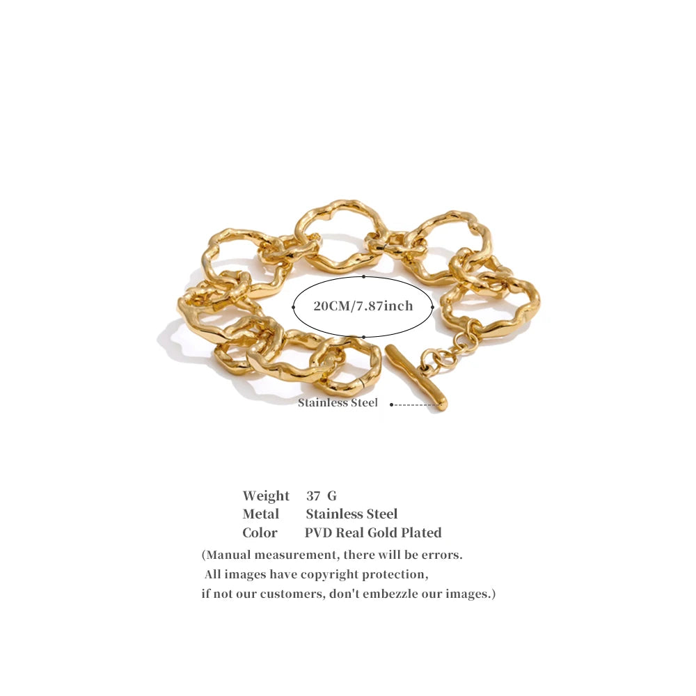 Handmade Chain Bangle Bracelet - VEYAROSE