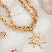 Beaded Sun Necklace - VEYAROSE