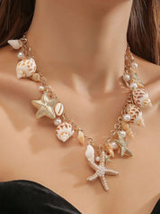 Pearl Shell Starfish Necklace - VEYAROSE