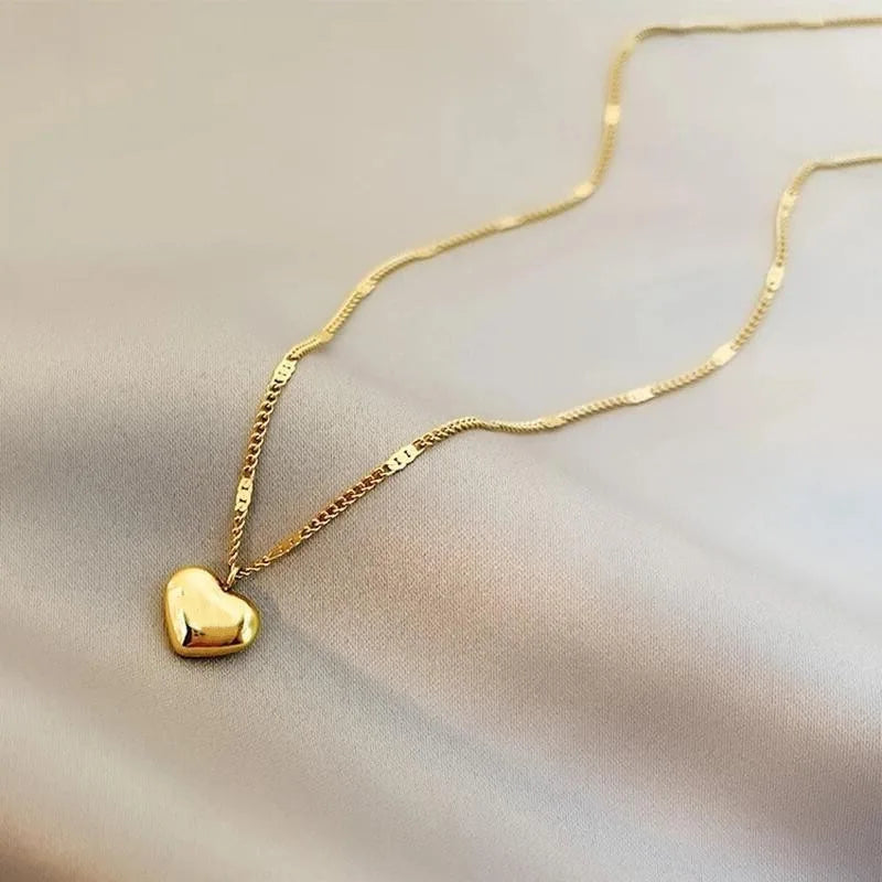 Heart Geometric Necklace - VEYAROSE