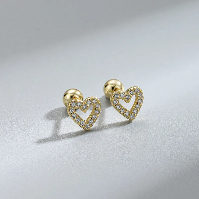 CZ Crystal Hoop Huggie Earrings - VEYAROSE