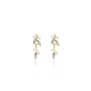 Crystal Pearl Tassel Drop Earrings - VEYAROSE