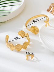 Shell Starfish Ocean Ring Set - VEYAROSE