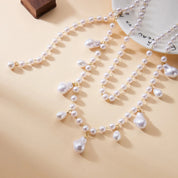 Pearl Baroque Beaded Choker Necklace - VEYAROSE