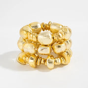 Beaded Resin Organic Bangle Bracelet Set - VEYAROSE