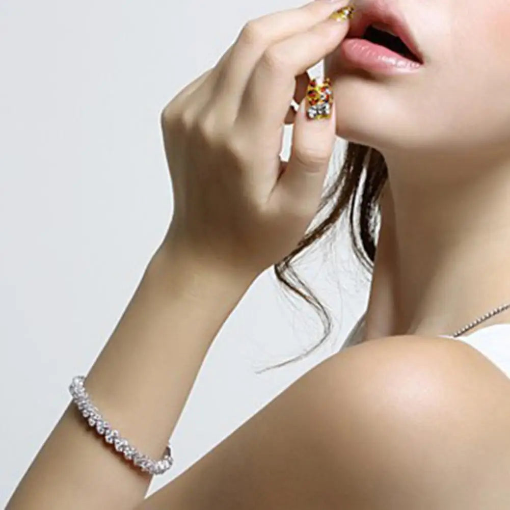 Rhinestone CZ Bangle Bracelet - VEYAROSE