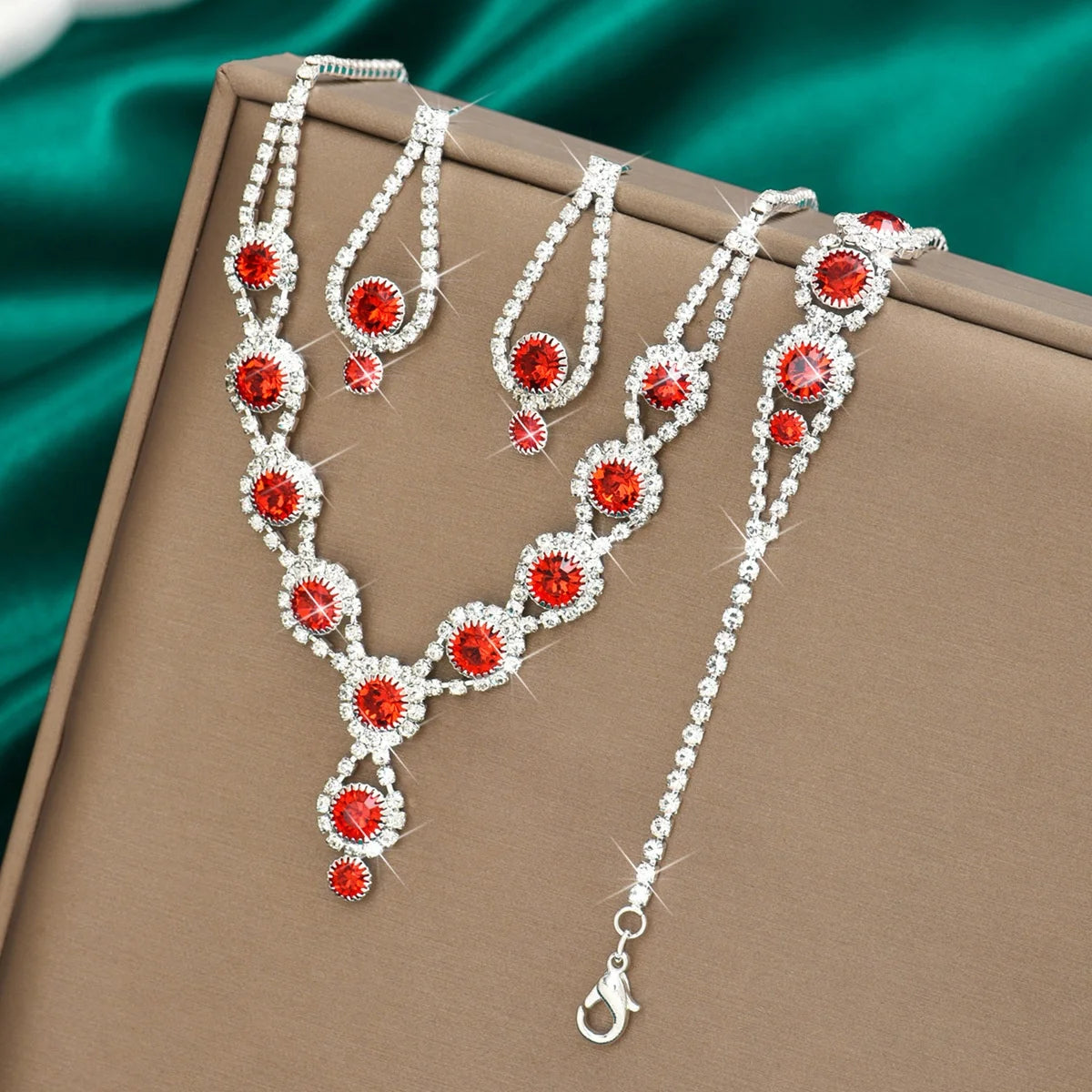Rhinestone Colorful Jewelry Set - VEYAROSE