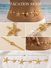 Pearl Starfish Body Chain - VEYAROSE