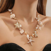 Pearl Shell Starfish Necklace - VEYAROSE