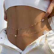Turquoise Tassel Body Chain - VEYAROSE