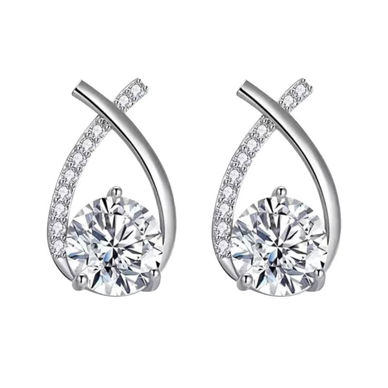 Crystal Stud Earrings - VEYAROSE