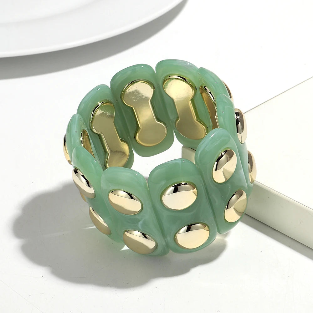 Acrylic Geometric Organic Cuff Bracelet - VEYAROSE