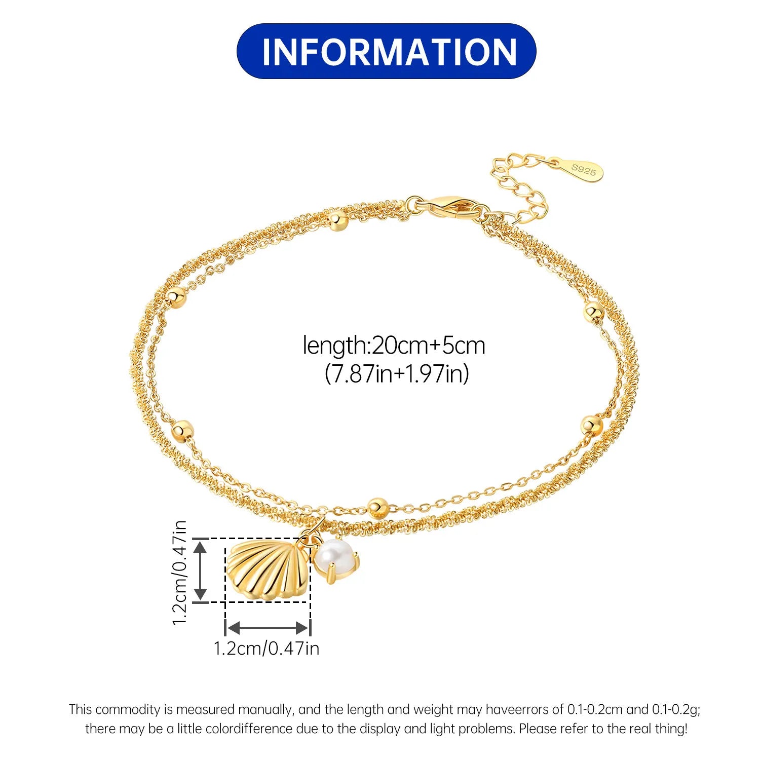 Sterling Silver Anklet - VEYAROSE