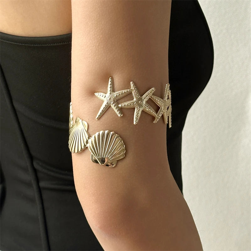 Shell Starfish Ocean Arm Bracelet - VEYAROSE