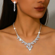 Rhinestone Drop Colorful Jewelry Set - VEYAROSE