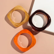 Resin Acrylic Geometric Cuff Bracelet - VEYAROSE