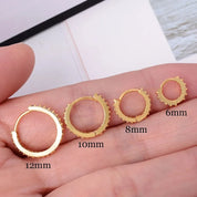 CZ Crystal Hoop Huggie Earrings Set - VEYAROSE
