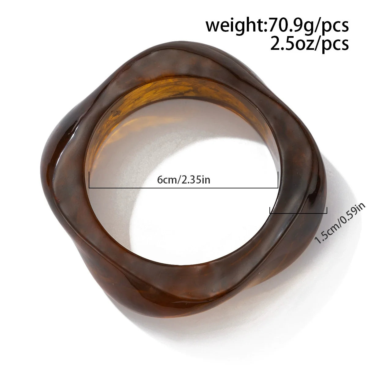 Resin Acrylic Geometric Cuff Bracelet - VEYAROSE