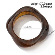 Resin Acrylic Geometric Cuff Bracelet - VEYAROSE