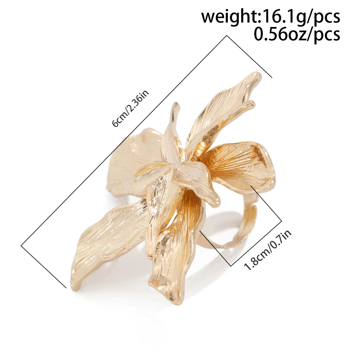 Flower Geometric Ring - VEYAROSE