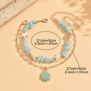 Shell Starfish Organic Anklet - VEYAROSE