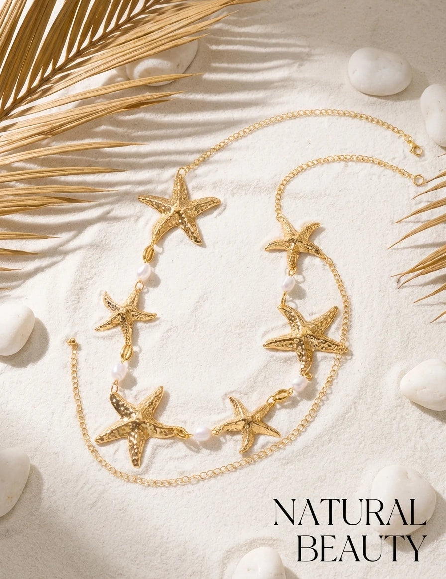 Pearl Starfish Body Chain - VEYAROSE