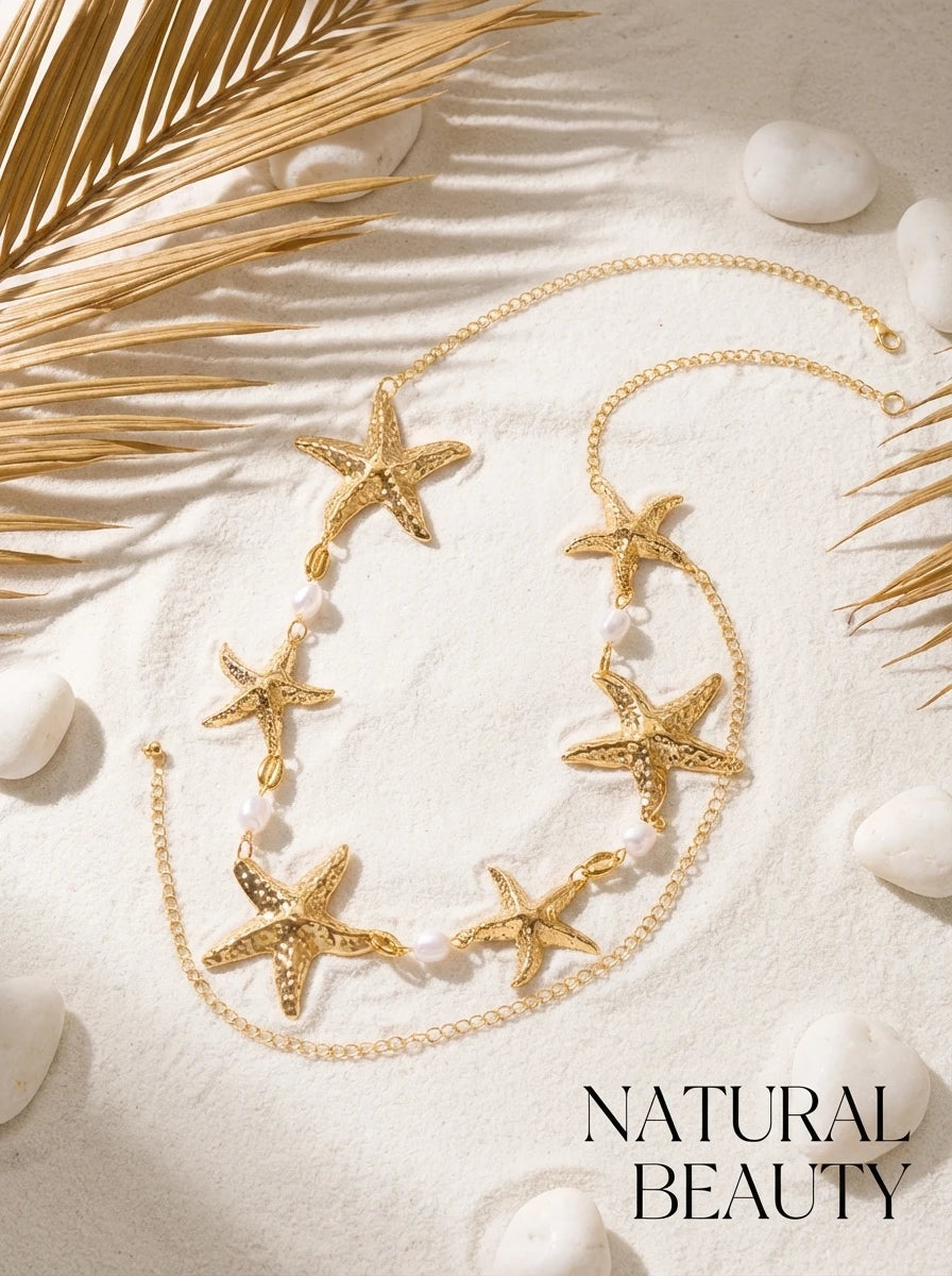 Pearl Starfish Body Chain - VEYAROSE